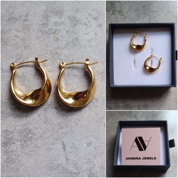 ANMIRAJEWELS Twisted Hoop Earrings - Picture 2 of 3